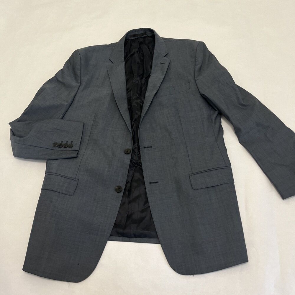 VERSACE Collection Men's Virgin Wool Classic Blazer Blue-Gray Size EU 52 US 42 R